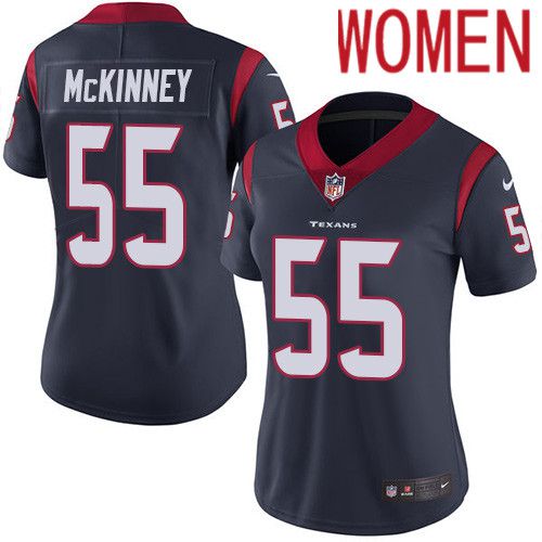 Women Houston Texans #55 Benardrick McKinney Navy Blue Nike Vapor Limited NFL Jersey